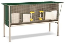 Gabbia professionale per conigli, adatta a 2 fattrici o per l’ingrasso, con nidi