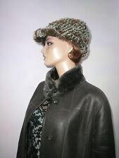 Nuovo cappello vera pelliccia di coniglio cincillà rex argento volpe visone tonalità per cappotto M - L