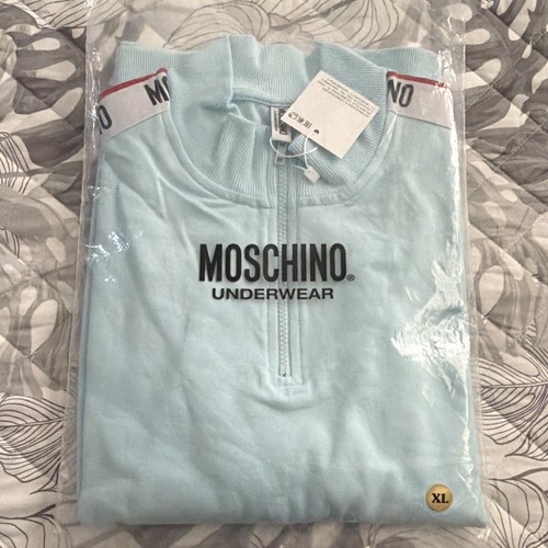 Moschino quarto zip blu - moschino, di