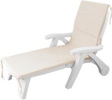 Cuscino per Lettino Prendisole materassino da Esterno Unito 60x190 cm Col:Panna