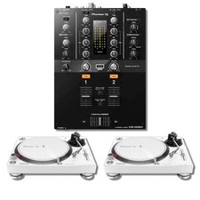Pioneer DJ DJM-250MK2 Mixer DJ a 2 canali con Pioneer DJ PLX-500-W Turtables