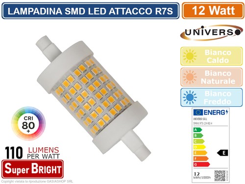 Universo lampadina led r7s 12w - r7s,