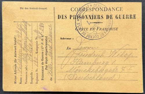 Cartolina prigioniero - prigioniero, di