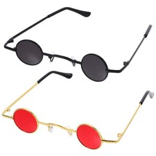  2 Pcs Occhiali Da Sole Tondo Uomo Occhiale Retrò Eyewear Vintage