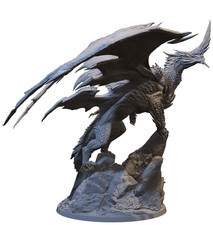 Miniatura drago blu resina - miniatura,