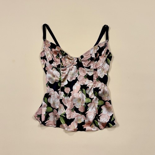 Top corsetto bustier floreale