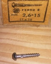 VITI ANTICHE IN FERRO A TAGLIO TESTA TONDA PER LEGNO 2,6 x 15 - 50 PEZZI