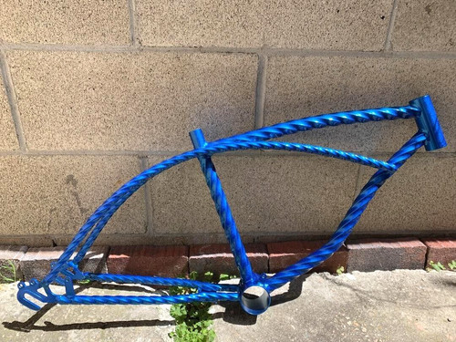 Telaio bici blu ritorto - blu,