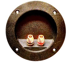 VASCHETTA TONDA MORSETTIERA CON CONTATTI DORATI x CASSE ACUSTICHE SUBWOOFER