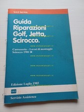 Volkswagen Golf Jetta Scirocco 1981-85 manuale officina carrozzeria originale