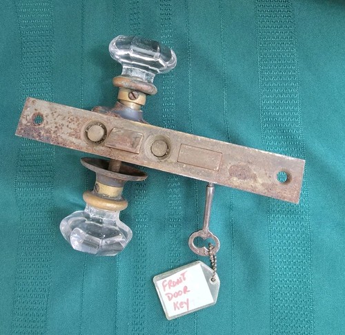 Antique point glass door - point,