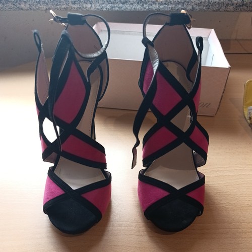 Sandalo fucsia nero - sandalo, fucsia/nero
