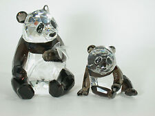 PANDA MADRE E CUCCIOLO CRISTALLO SWAROVSKI r. 900 918 e annuale. scs 2008