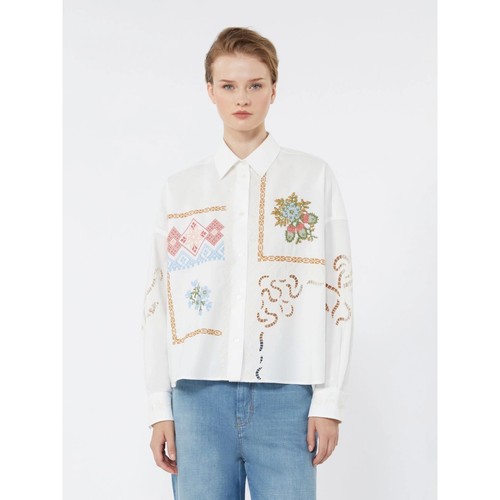 Camicia bianca ricamata - , in