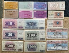 Bosnia, lotto 17 banconote da