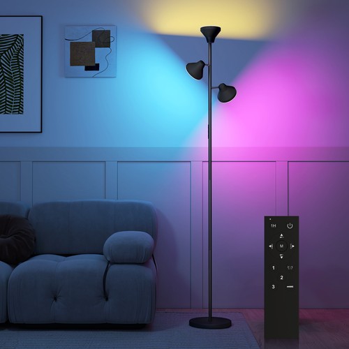 Homcom lampada terra con - lampada, 3