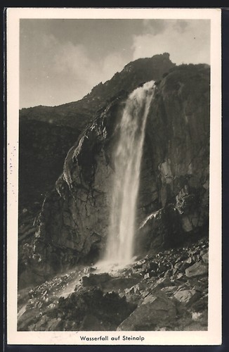 Cascata steinalp cartolina - cascata, steinalp,
