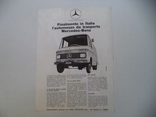 advertising Pubblicità 1967 FURGONE MERCEDES BENZ