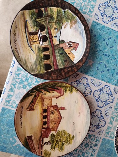 Coppia piatti ceramiche assisi - piatti,