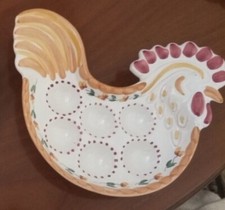 piatto portauova gallina ceramica di vietri