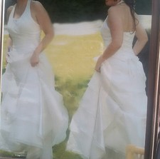 ABITO DA SPOSA TG. 46  BIANCO CON VELO E COPRI SPALLE