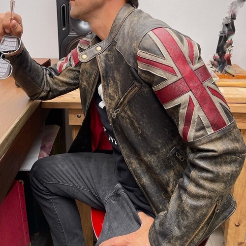 Giacca pelle moto uomo biker
