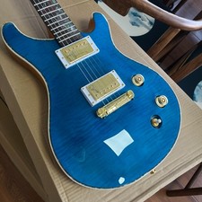 Chitarra Elettrica Custom prs Blue 2H Pickup Flame Maple Top Nuovo