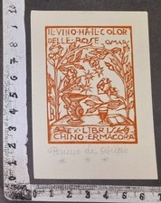 WUNDERKAMMER AN EXLIBRIS 346 - " EX VINIS " - * BRUNO DA OSIMO * - X SIGNED