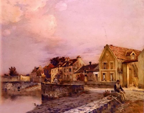 Dipinto olio jean - , charles