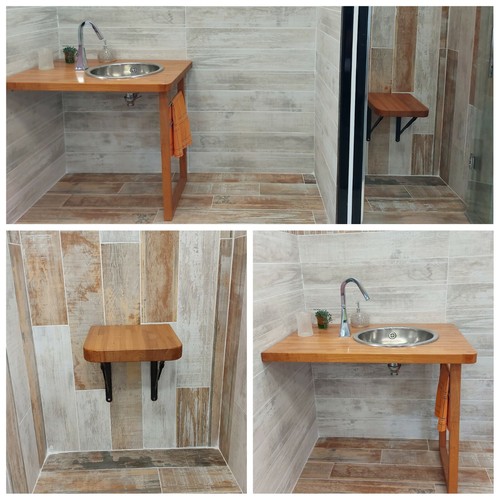 Piano legno teak - legno, 90x65