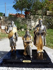 RE MAGI IN BRONZO ARGENTATO E