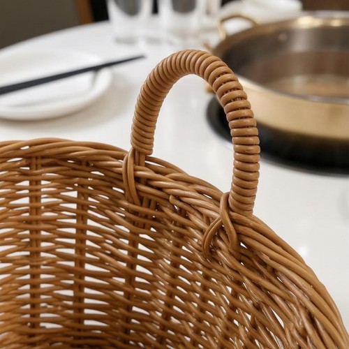 Cestino parete rattan - da, in