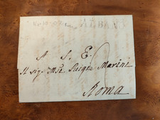 Prefilatelica  1807 busta lettera  da Albano a Roma
