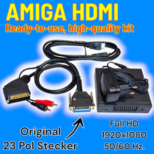 Amiga 500 SCART Kit Convertitore HDMI, RGB Video Audio SCALER Cavo Originale DB23