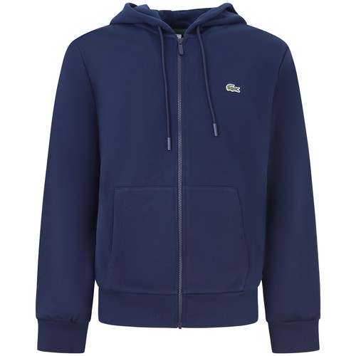 Lacoste felpa blu con zip - blu,