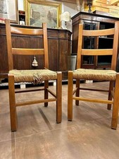 sedie vintage legno paglia