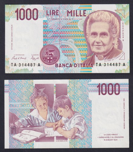 Banconota italia 1000 lire - banconota,