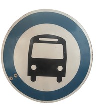 Bus Stop Road Cartello Rotondo