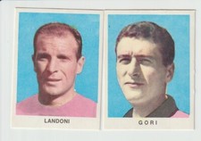 PALERMO CALCIO - 2 FIGURINE CARTONATE DOLFAR 1968-69 - GORI E LANDONI