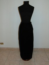 GONNA LUNGA IN VELLUTO BLU CON SPACCO LATERALE FIRMATA MASNADA TG 42