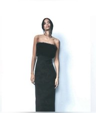 Abito lungo body donna nero