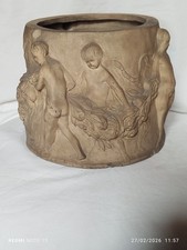Vaso terra cotta con putti - vaso,