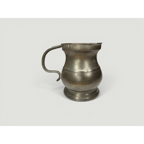 Victorian pewter tankard - pewter,