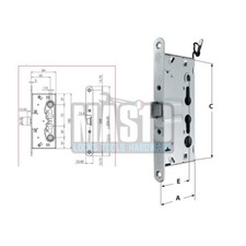 SERRATURA PER ANTIPANICO E TAGLIAFUOCO ELETTRICA ISEO 214910.65