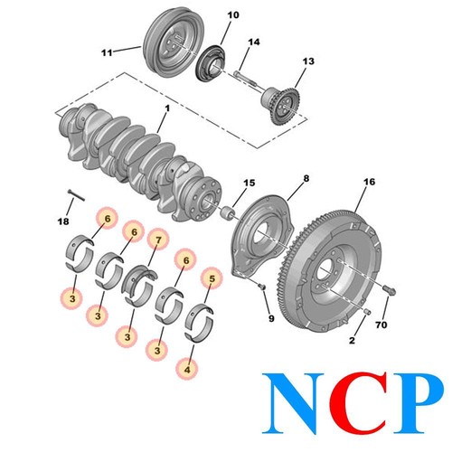 Set cuscinetti principali - set,
