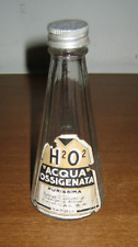 Antica Bottiglia Acqua ossigenata vuota in vetro CHIMICAL S.A. Napoli - rara