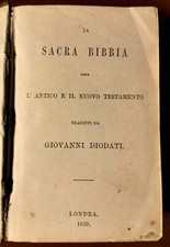LA SACRA BIBBIA di Giovanni Diodati 1859 ossia antico e nuovo testamento libro 