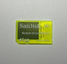 SANDISK MEMORY STICK PRO DUO MAGIC GATE 1GB GIALLO FLUO RARA PSP PLAYSTATION