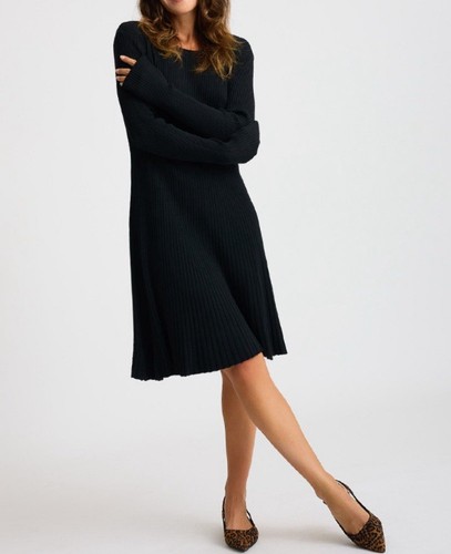 Vestito abito maglia nero - vestito, a