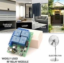 Ricevente 4 CANALI ON-OFF o per luci o impianti 220V + 2 telecomandi Per Garage